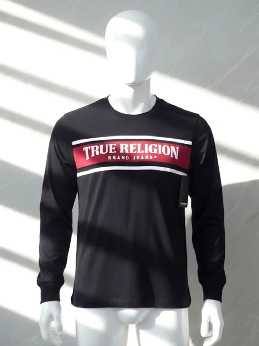 True Religion Shirt, Long Sleeve Tee, Men's Graphic Shirt, Streetwear Shirt, Cot